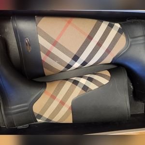 Burberry rain boots